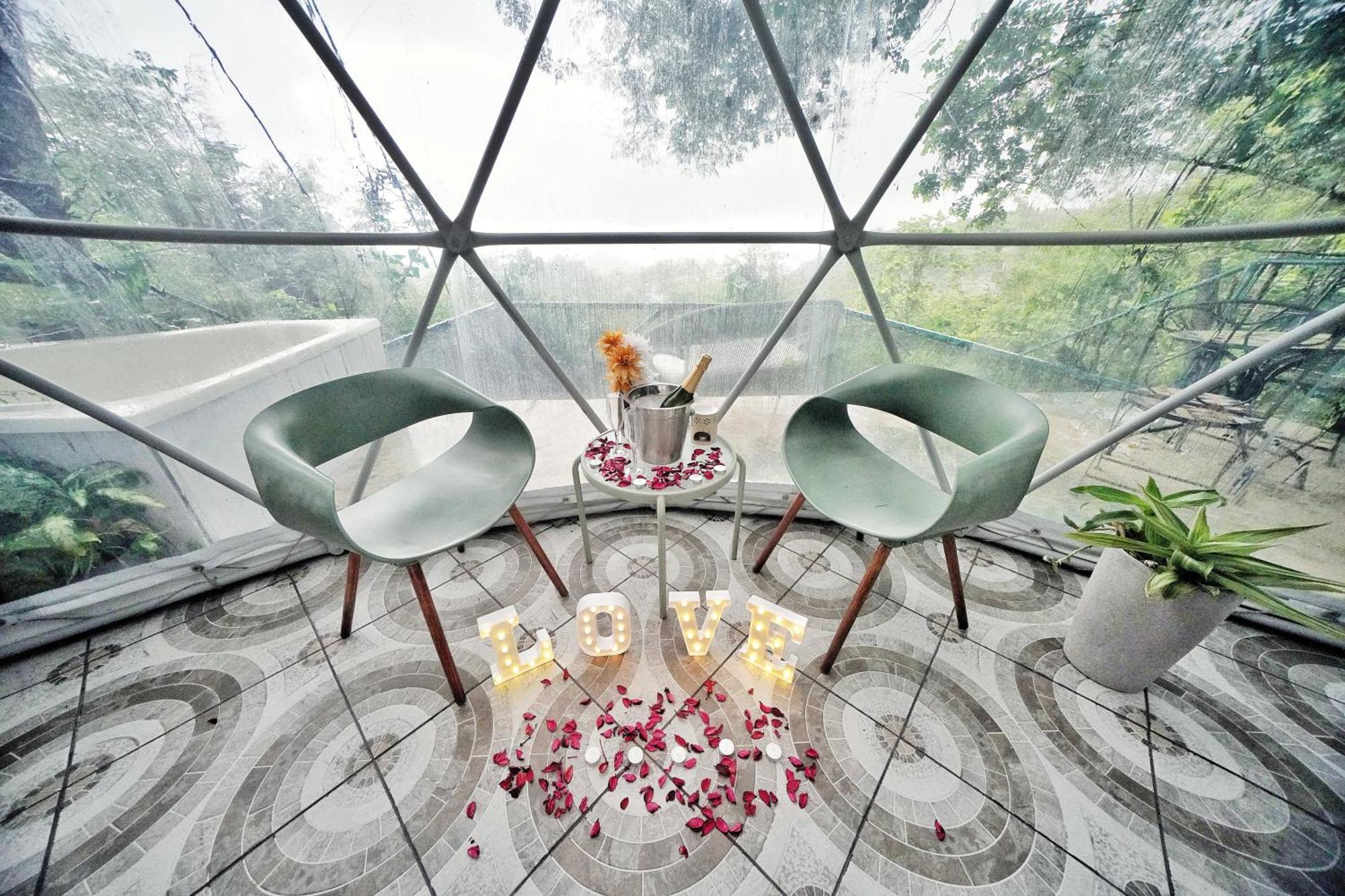 Domos Mirador Romantic Private Honeymoon Glamping Miramar Kültér fotó